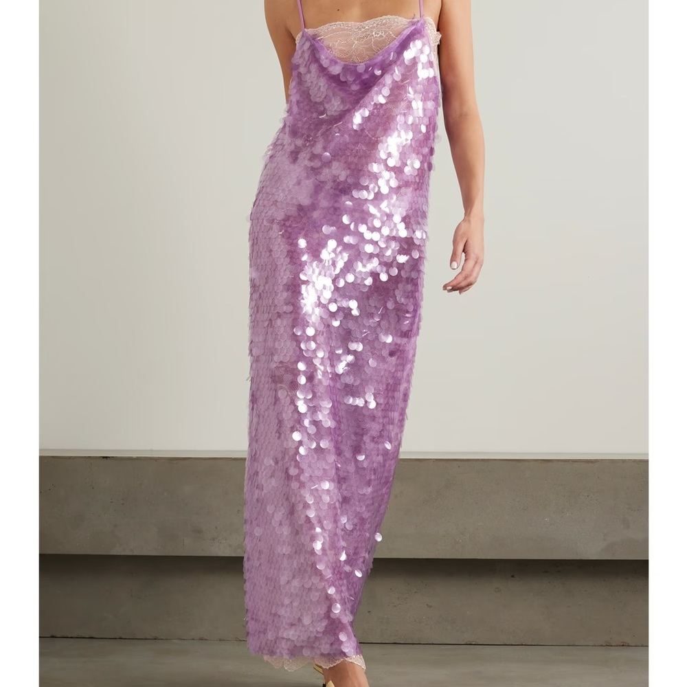 SIEDRES Purple Sequin Maxi Dress